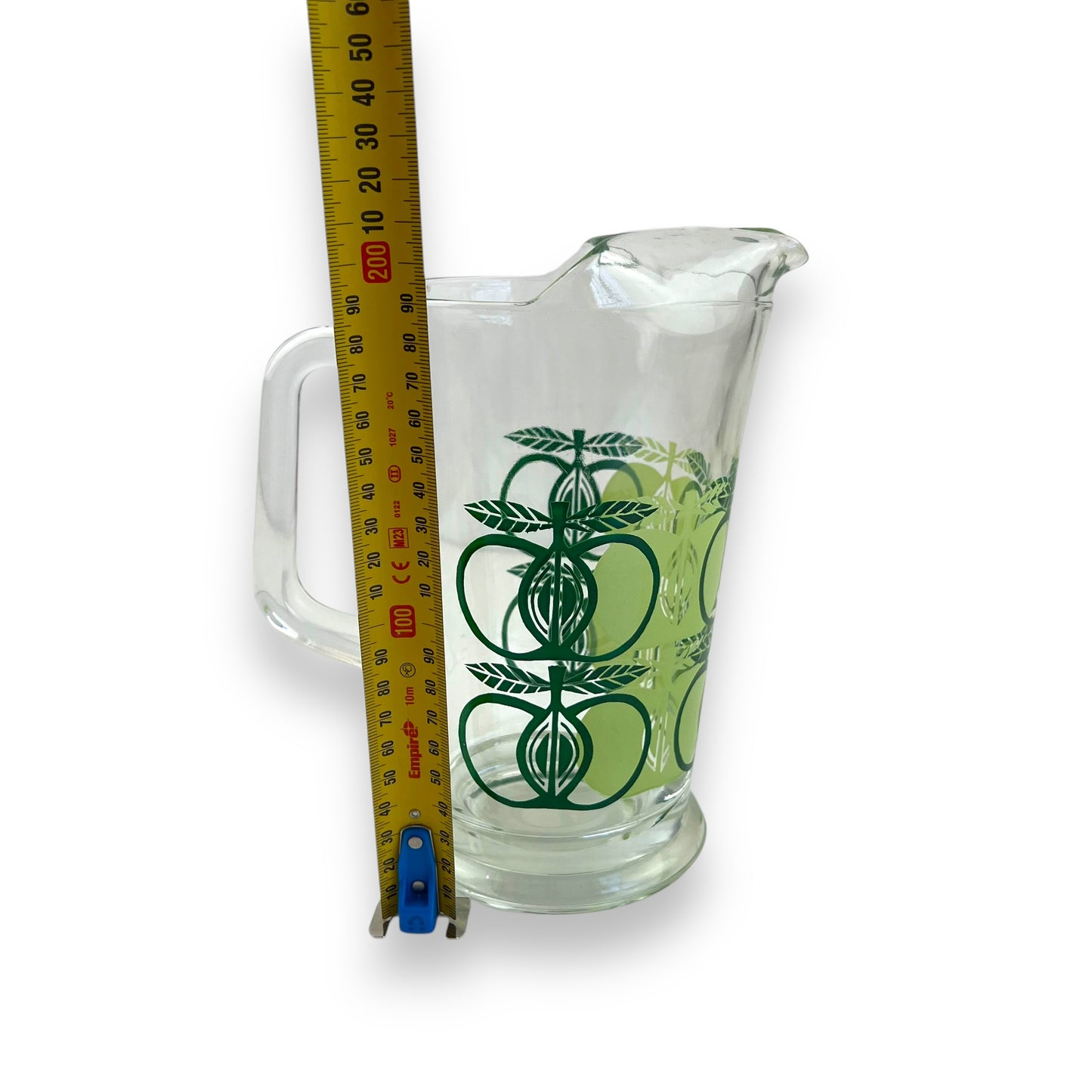 Green Apple Pattern Glass Jug