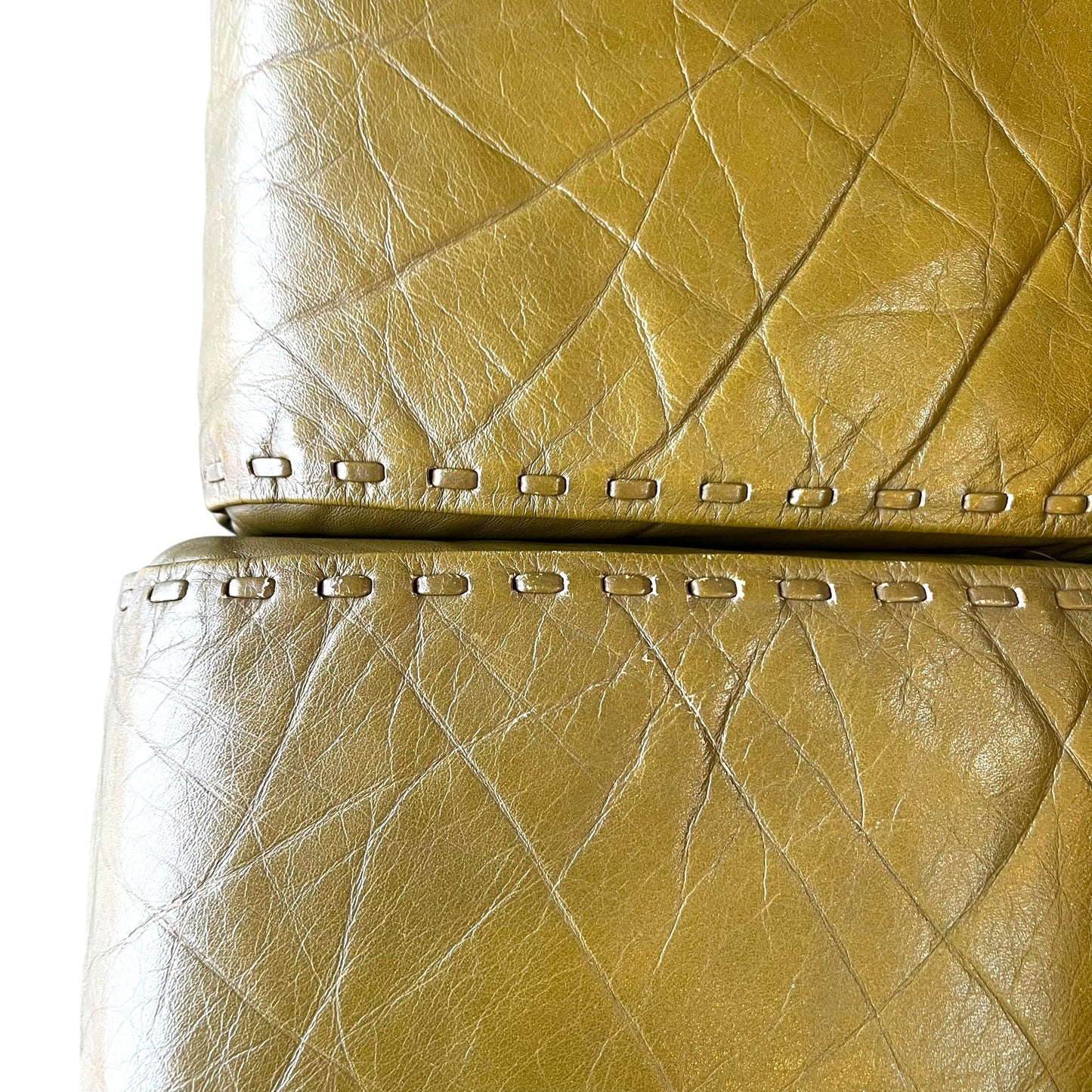 Olive Green Leather Moran Lounge – Australian Made