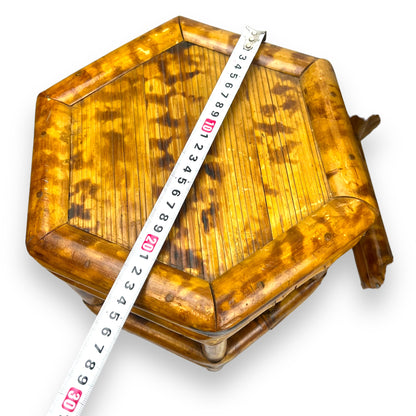 Hexagon Plant Stand Set x3 Tortoiseshell Cane