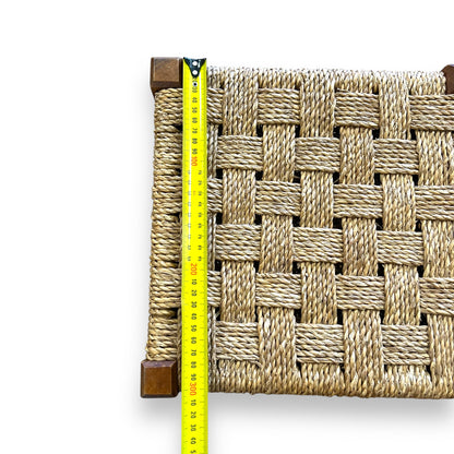 Wooden Stool with woven top