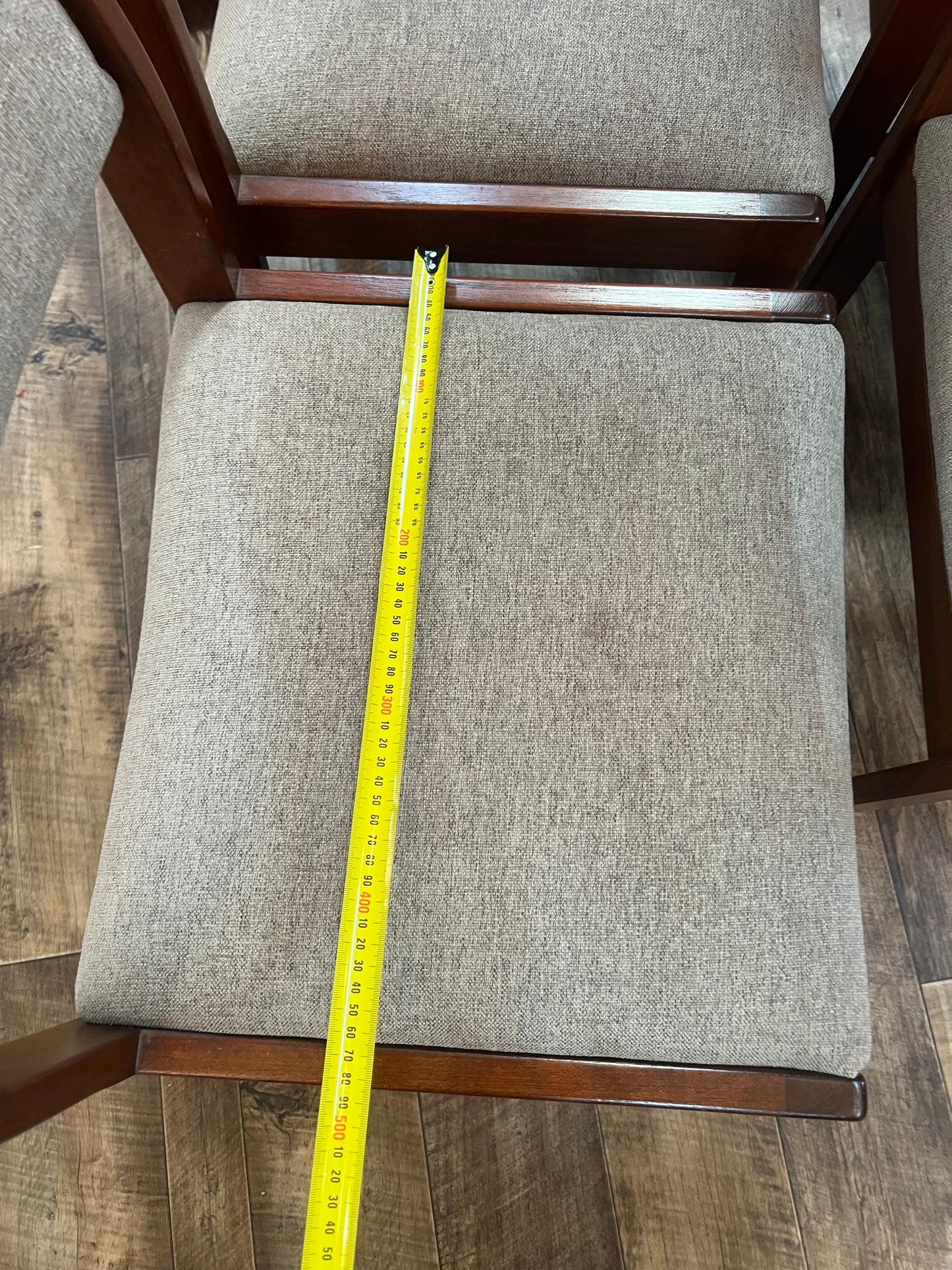 Parker Mid Century Teak Dining Chairs – Set of 6 (2 Carvers + 4 Chairs)