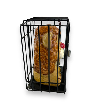 Lion in Cage Coin Ceramic Money Bank