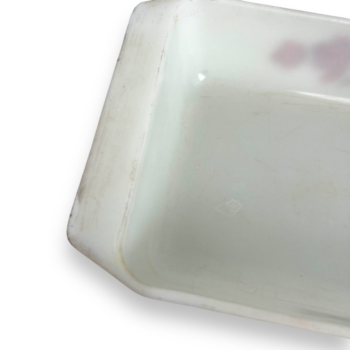 Pyrex “June Rose” Milk Glass Baking Dish