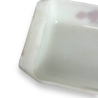 Pyrex “June Rose” Milk Glass Baking Dish