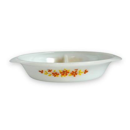 Crown Pyrex Two-Part Serving Dish - Floral Design