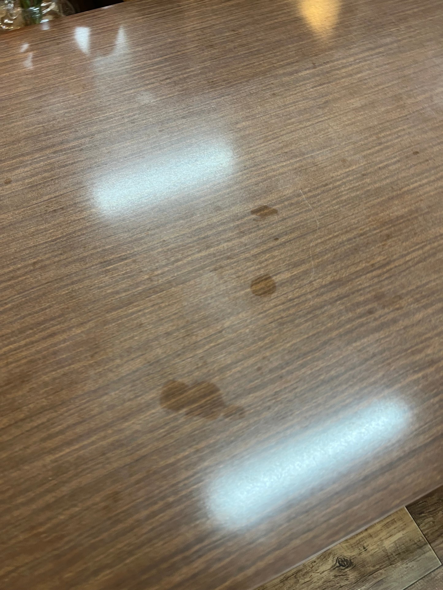Rectangular Laminate Dining Table with Tapered Legs