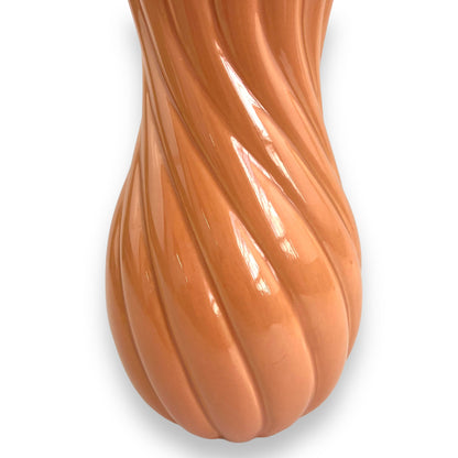 Apricot Swirl Large Ceramic Vase