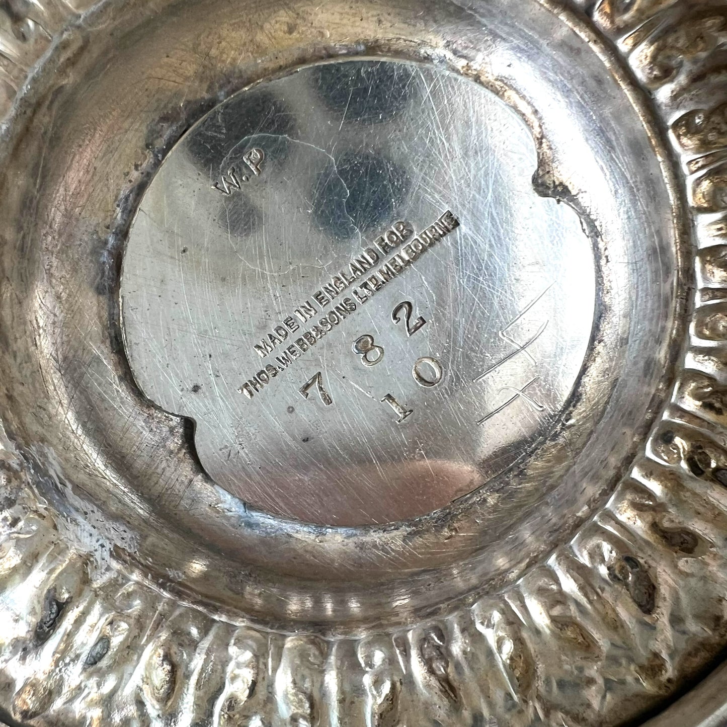 Vintage Thos Webb & Sons Silver-Plated Trumpet Vase