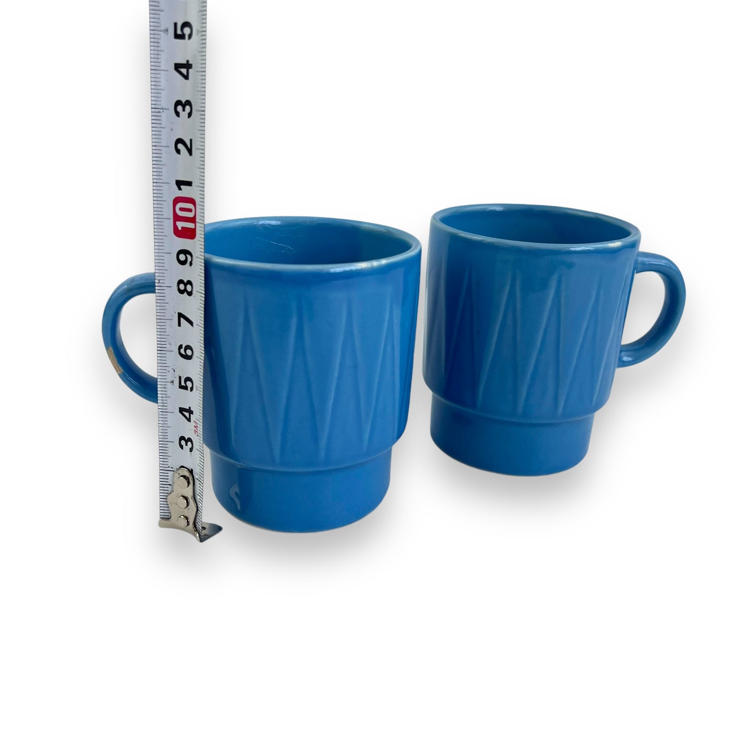 Blue stacking mug set of 2