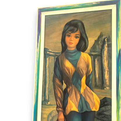 MAIO Harlequin Big Eye Art Framed Print.