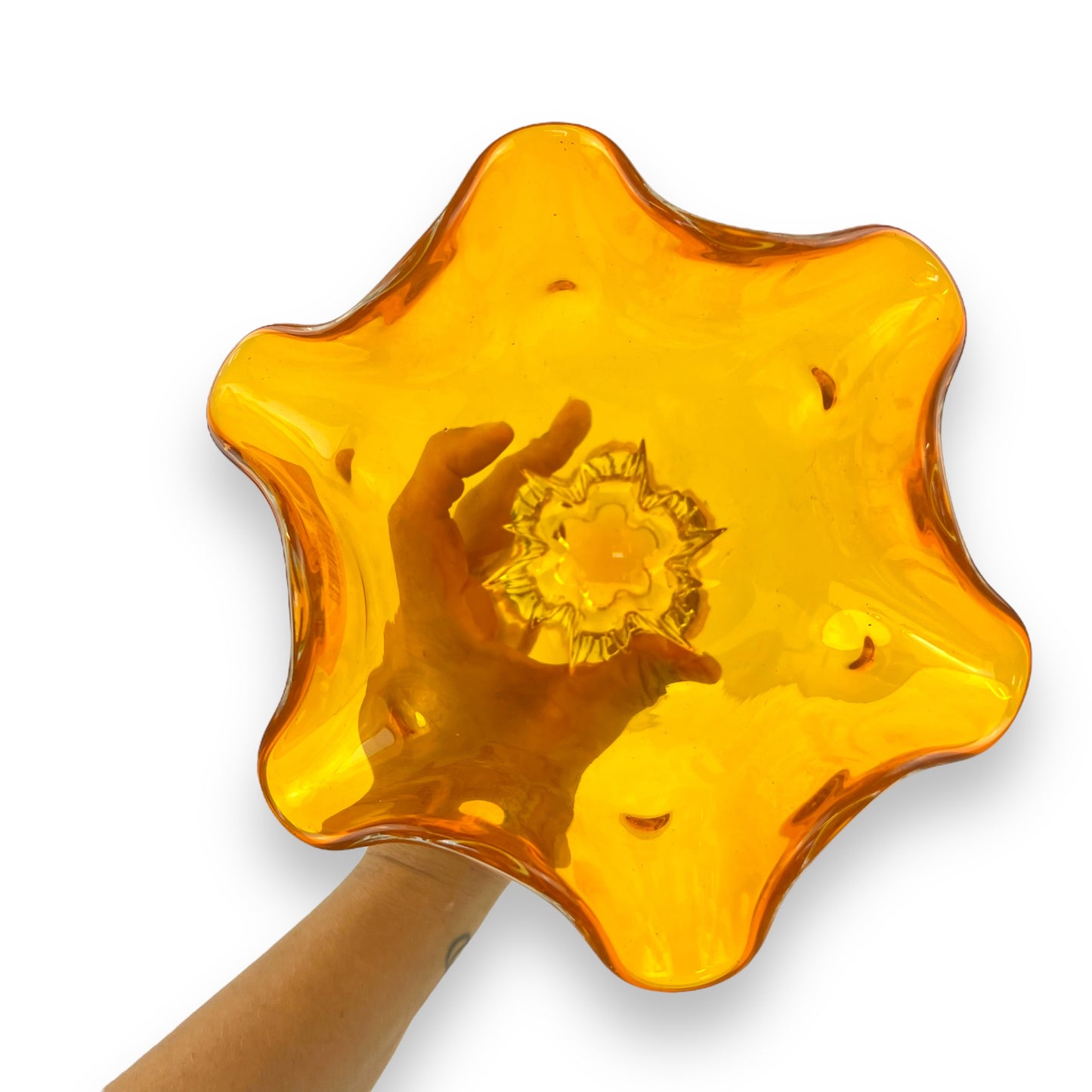 Orange Art Glass Vase