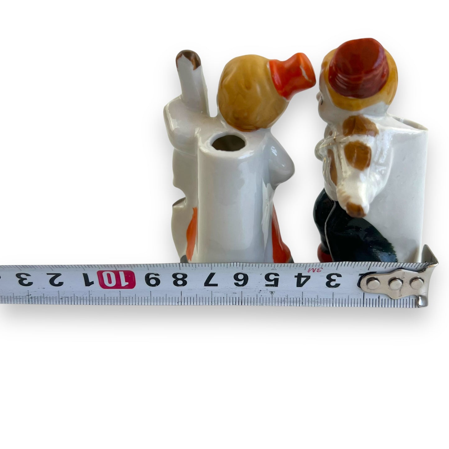 Musician Figurines Toothpick Holders - Violin & Bass Player Set - Made in Japan