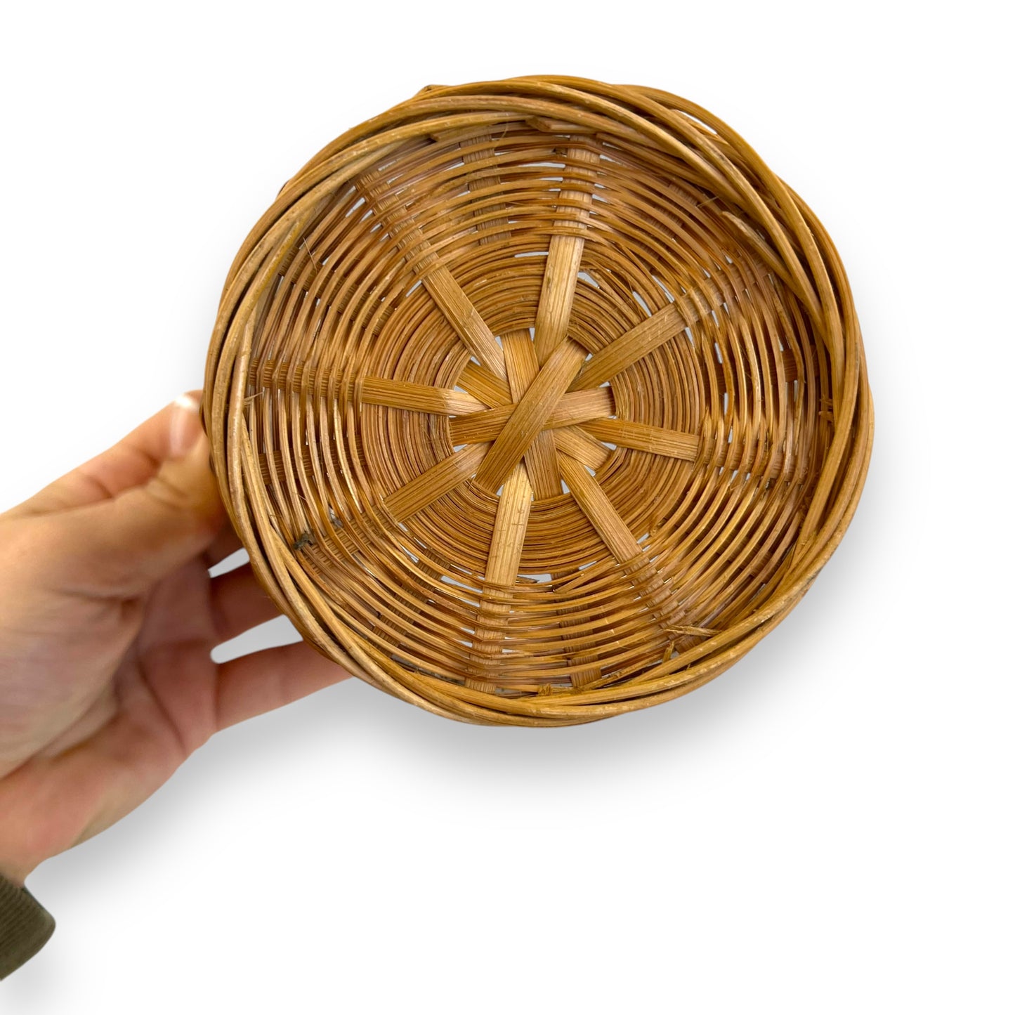 Small Cane Plant Basket with plastic lining