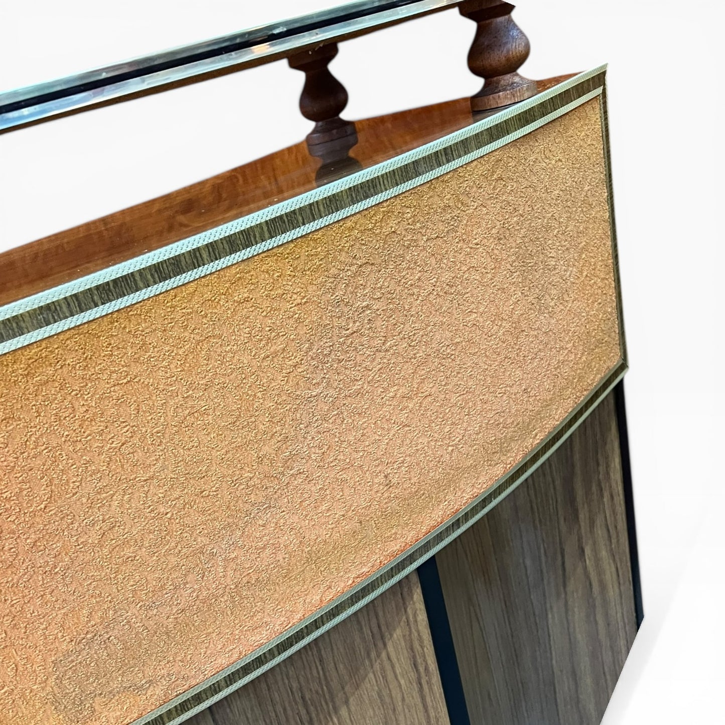 Curved Cocktail Bar with Built-In Lighting