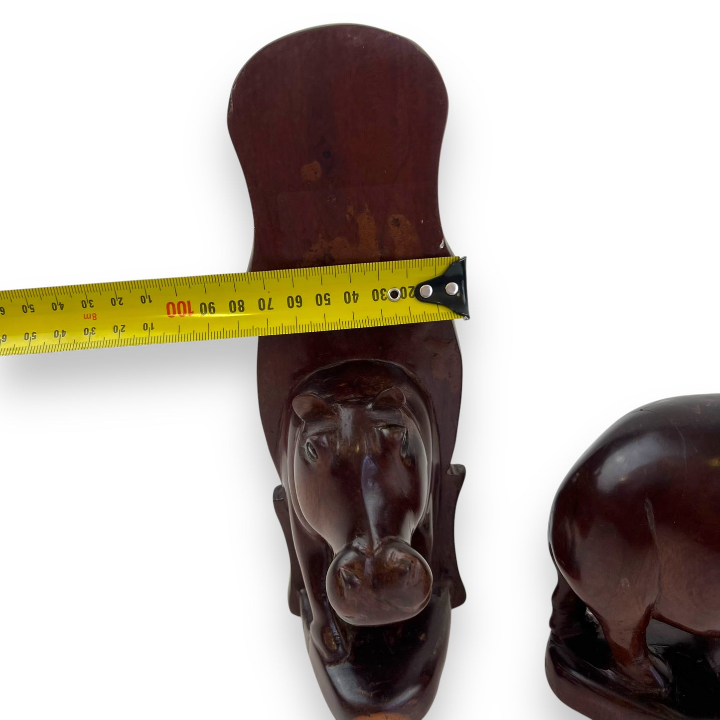 Wooden Hippo Bookends
