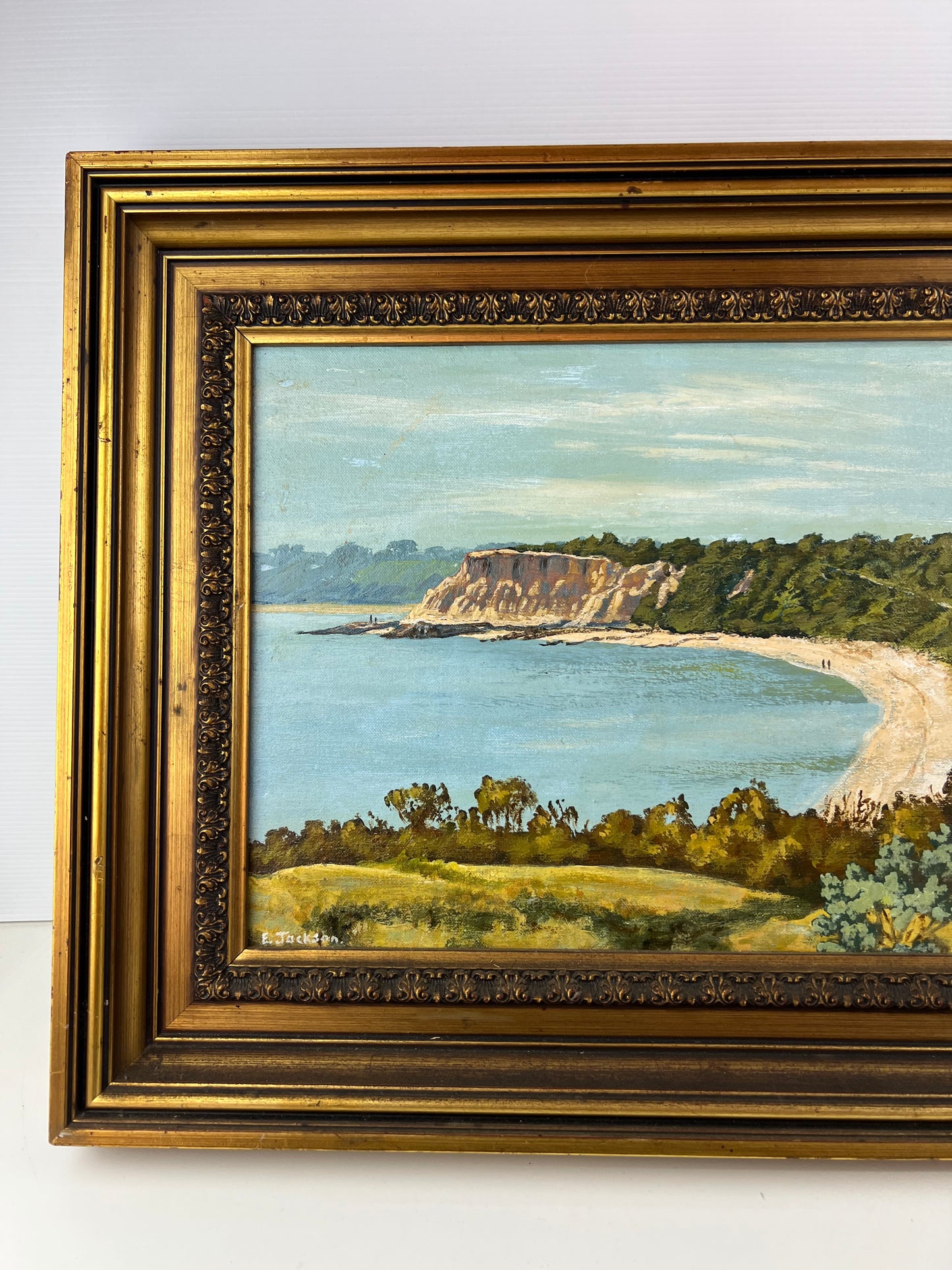 Half Moon Bay, Black Rock Original Coastal Painting- E. Jackson
