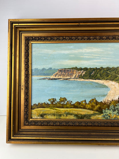 Half Moon Bay, Black Rock Original Coastal Painting- E. Jackson