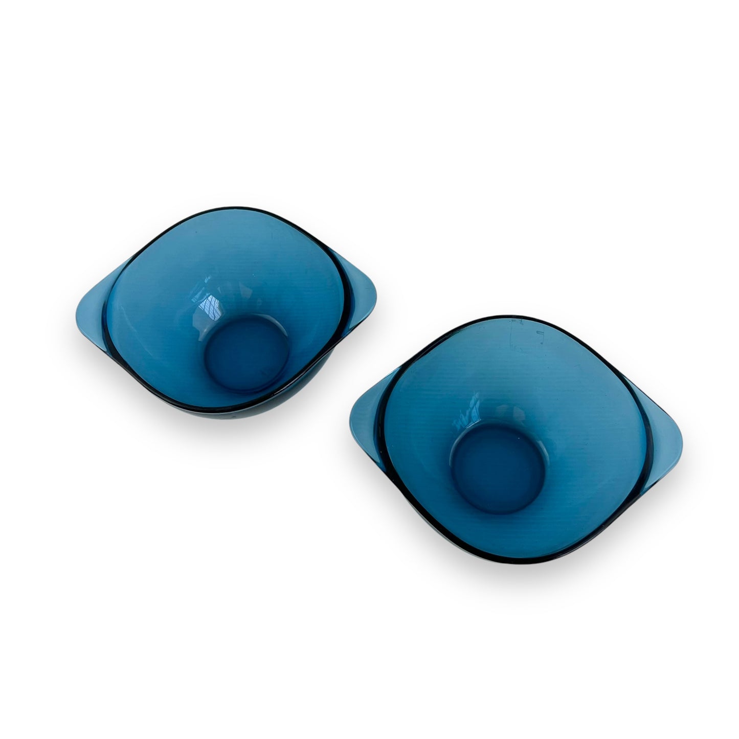 Vereco France Blue Glass Bowl set of 2