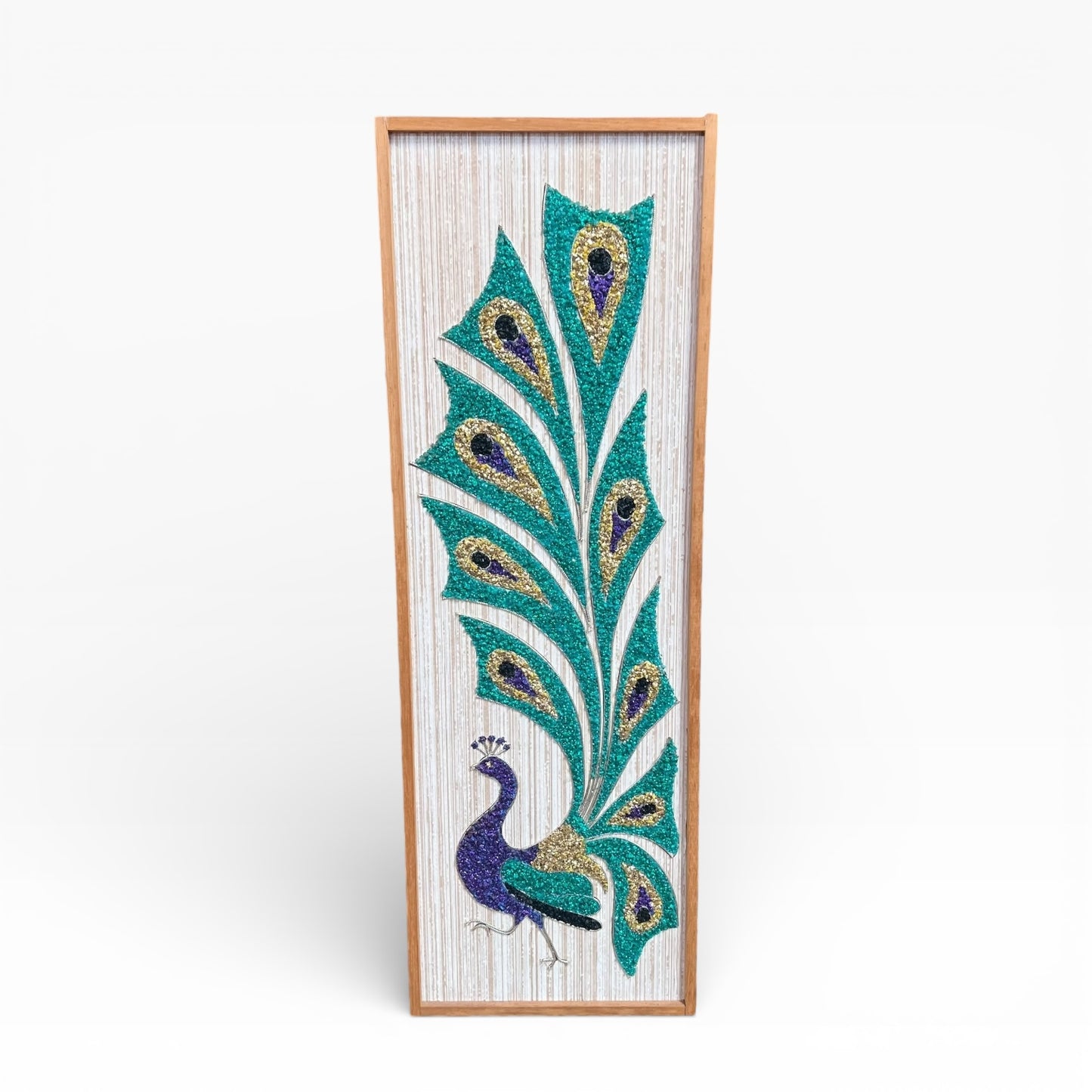 Peacock Framed Rock Art