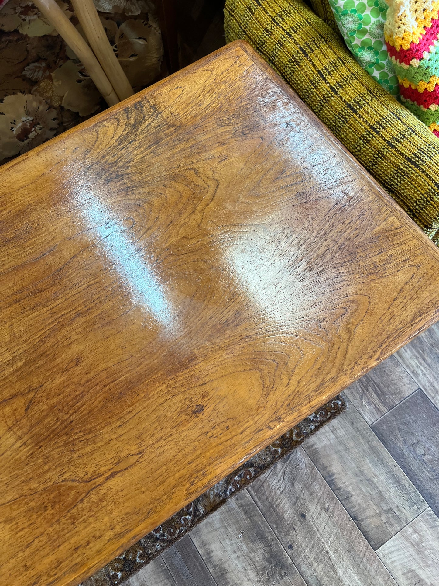Parker Mid-Century Coffee Table with Cane Shelf