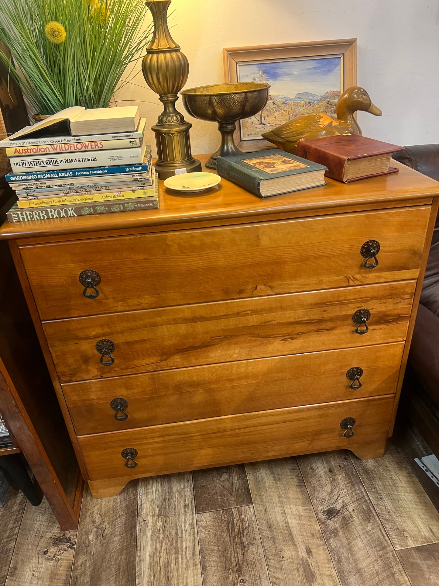 Timber Chest of Drawers with Ring Pull Handles