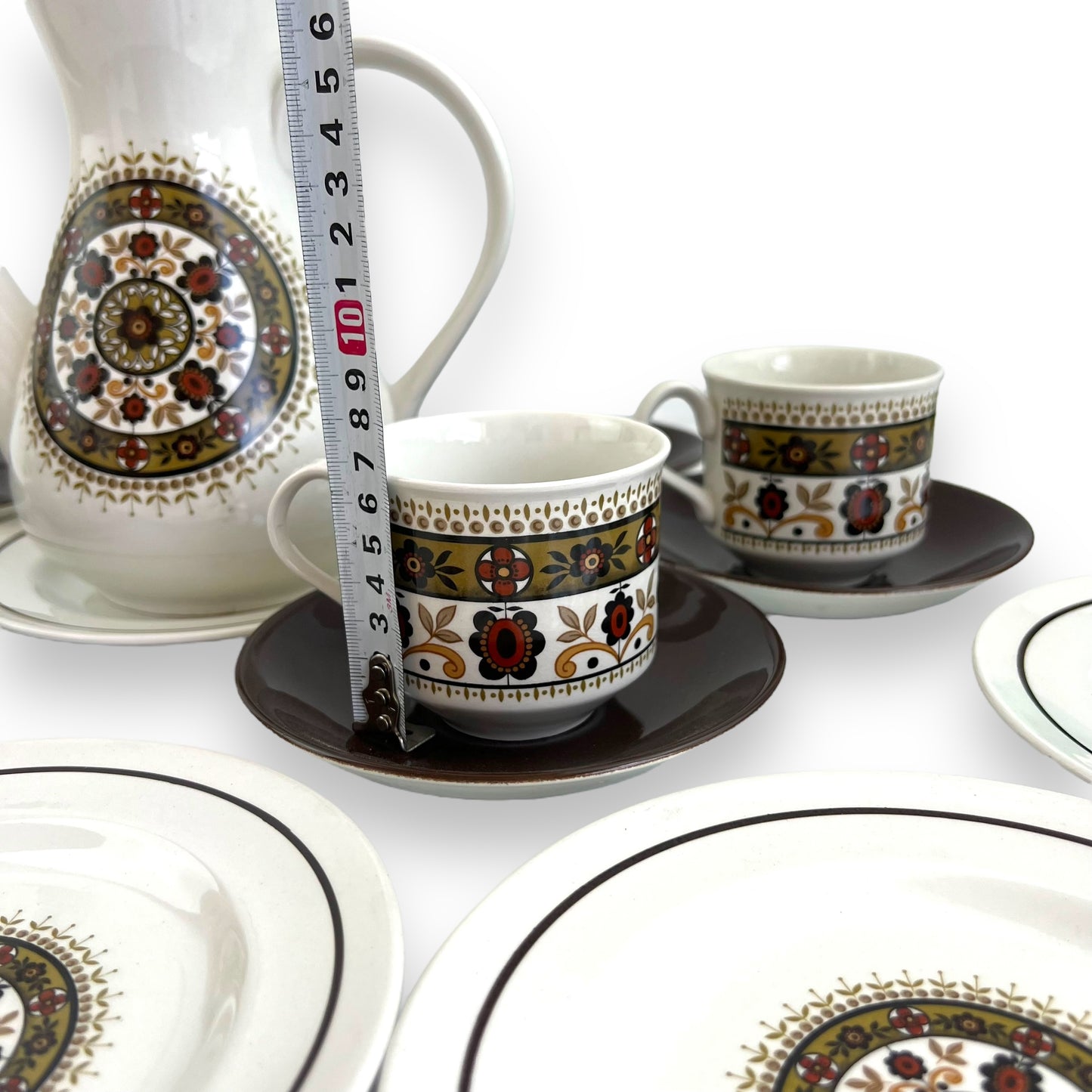 Ridgeway “Navajo” Ironstone England Tea Set (one cup smashed)