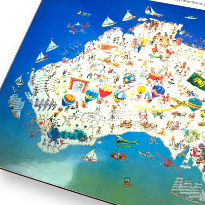 The Australian Bicentenary 1788-1988 Placemat Australian Map Set of 6