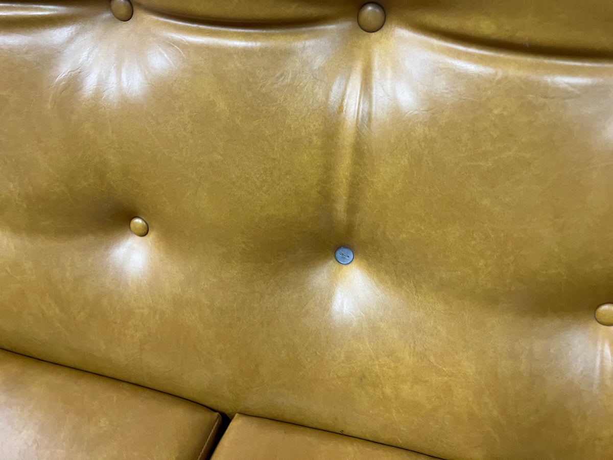 Mustard Vinyl Two-Seater Lounge