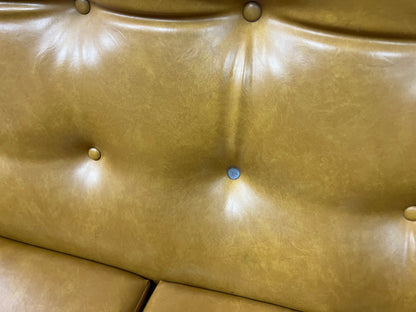 Mustard Vinyl Two-Seater Lounge