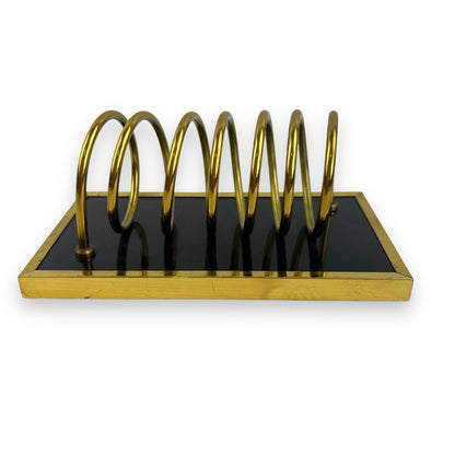 Gold & Black Metal Napkin Spiral Holder