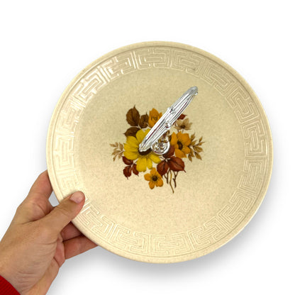 Johnson Australia Cake Plate with silver carry handle