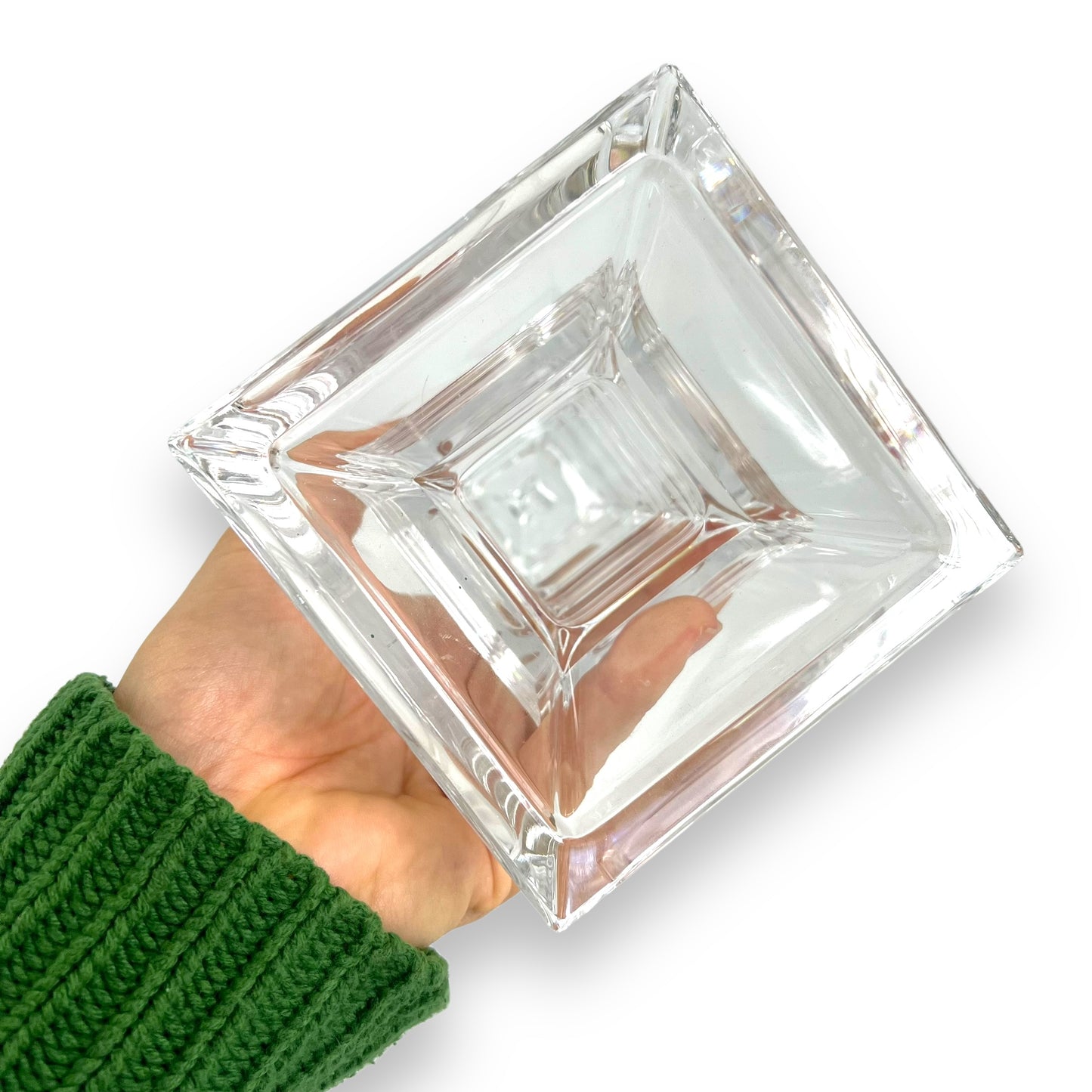 Bohemia Crystal Glass Pillar Candle Holder