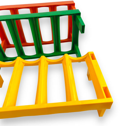 Orange, Green & Yellow Plastic Stacking Bottle Holder