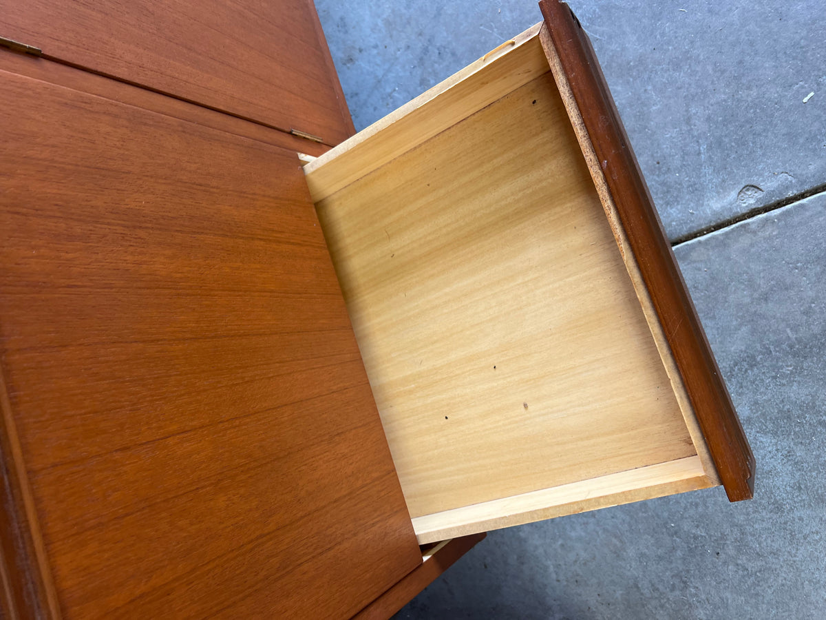 Wrightbuilt Mid-Century Teak Sideboard with Cocktail Bar