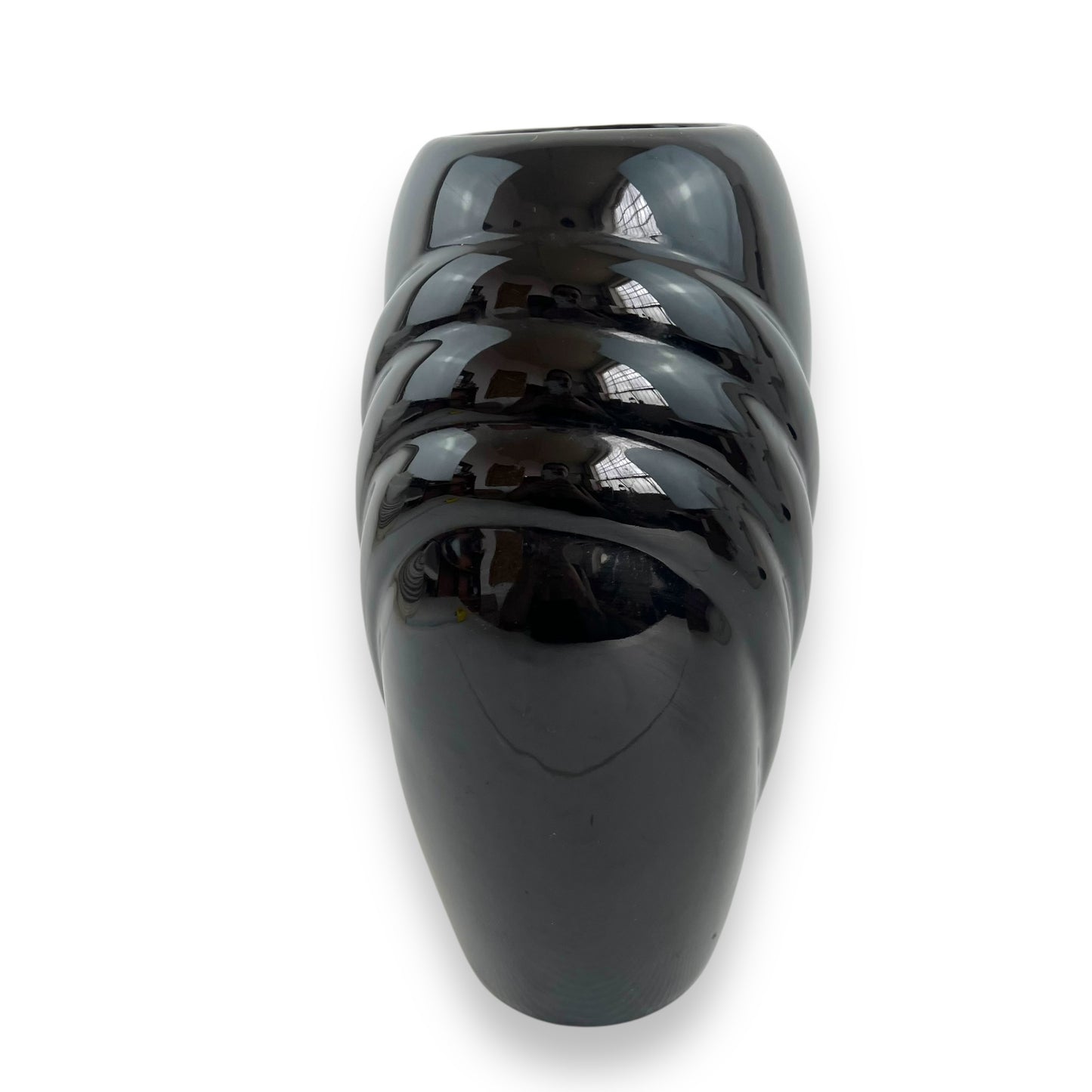 Black Swirl Ceramic Vase