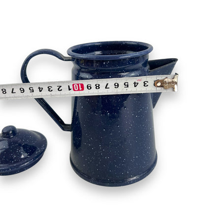 Blue Speckled Enamel Coffee Pot