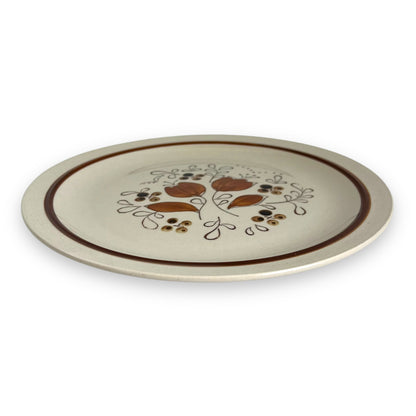 Brown pattern Floral Dinner Plate - Made in Korea