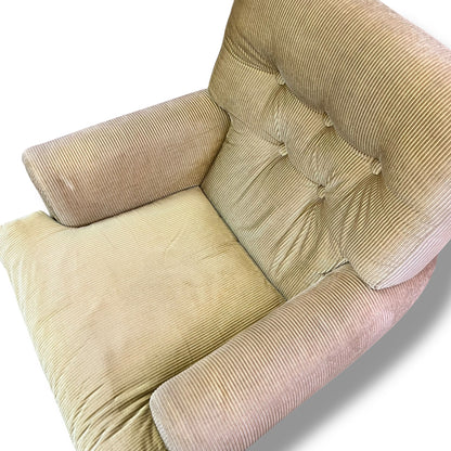 Green-Yellow Corduroy Armchair