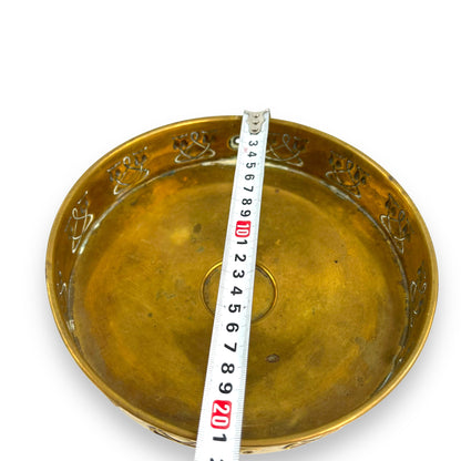 Art Nouveau Brass Pedestal Fruit Bowl