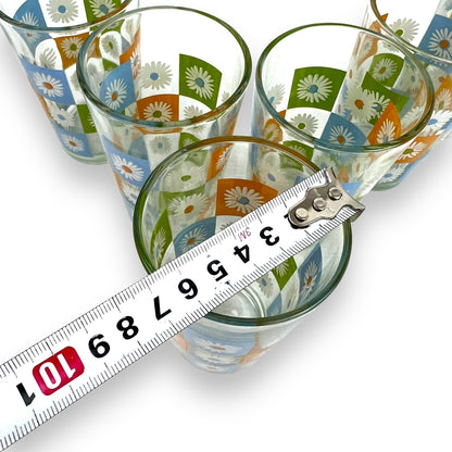 Daisy Check Print Glass Set of 6