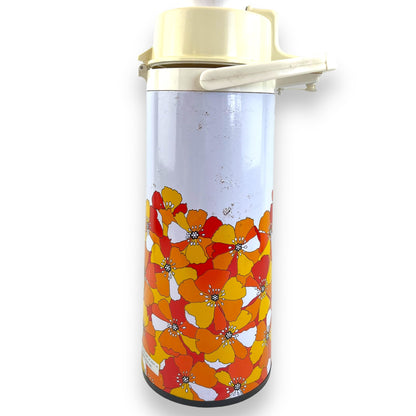 Orange and Yellow Flower Airpot Drink Dispenser