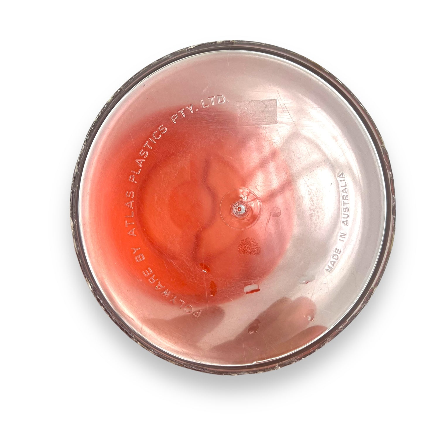 Atlas Plastics Clear Storage Canister with orange lid