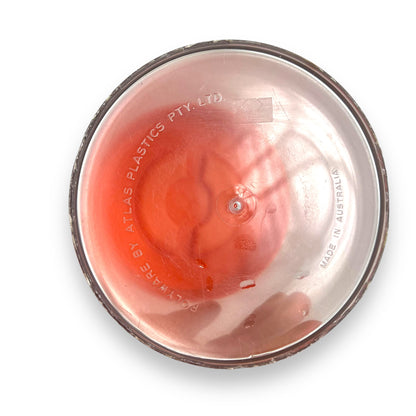 Atlas Plastics Clear Storage Canister with orange lid