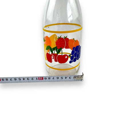 Glass Fruit bottle yellow lid