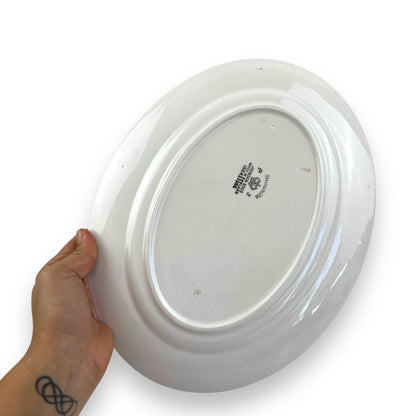 Johnson Bros “Snowshite” Blue & Green Flower Pattern Plate