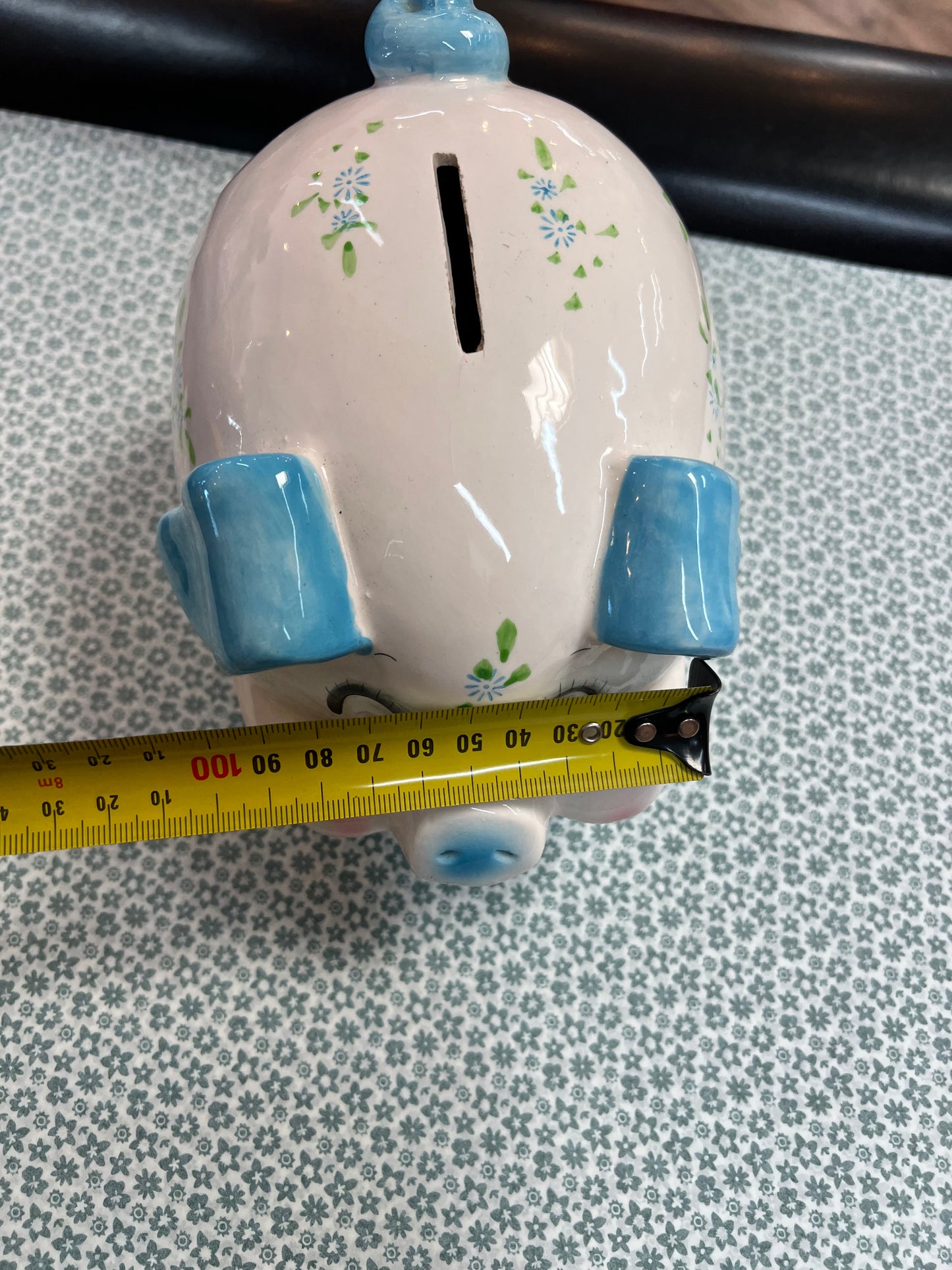 Blue & White Pig Money Box