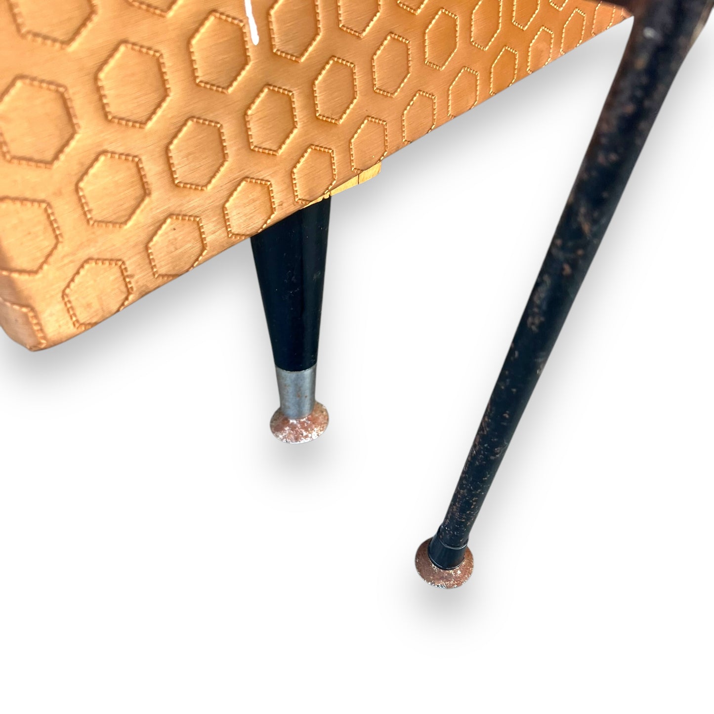 Retro Bar & Stool Set – Gold Vinyl