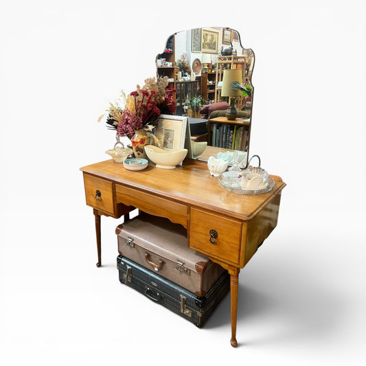 Timber Dressing Table / Hall Console with Mirror
