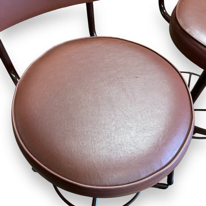 Brown Swivel Barstool set of 2