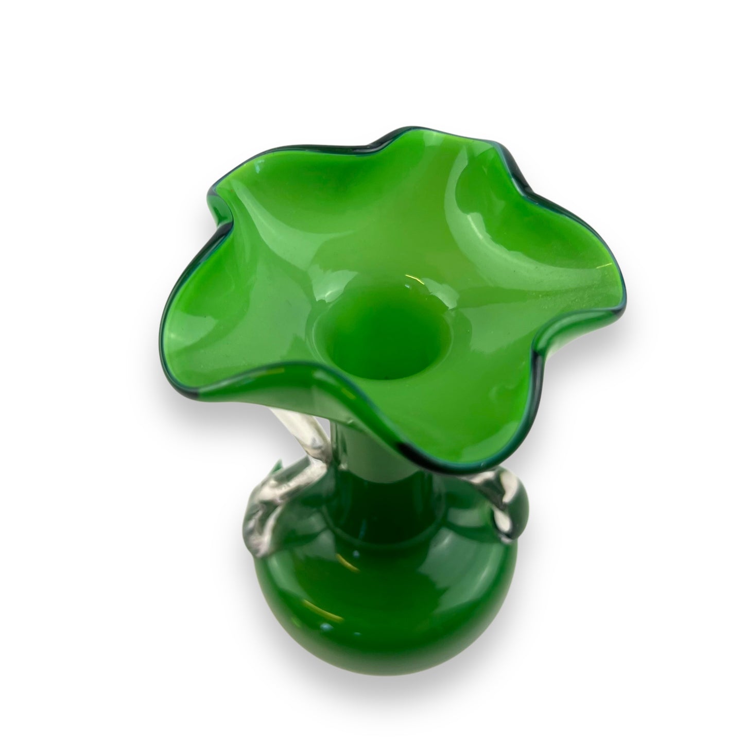 Green Art Glass Vase